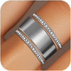 2-Pack 14K Gold Plated Stackable Rings for Oura Ring Gen 5/4/3 - Silver 11