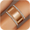 2-Pack 14K Gold Plated Stackable Rings for Oura Ring Gen 5/4/3 - Rose Gold 9