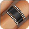 2-Pack 14K Gold Plated Stackable Rings for Oura Ring Gen 5/4/3 - Black 8