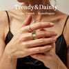 2-Pack 14K Gold Plated Stackable Rings for Oura Ring Gen 5/4/3 - view 2
