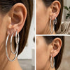 4 Pairs Stainless Steel Hoop Earrings Set for Women - view 4