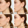 4 Pairs Stainless Steel Hoop Earrings Set for Women - view 5