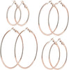 4 Pairs Stainless Steel Hoop Earrings Set for Women - view 7