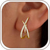 Clip on Earrings for Women 14K Gold/Sterling Silver Plated Statement Earrings for Women Trendy Dainty Earrings Simple Minimalist Non Pierced Earring - C-X-CZ-G