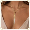 Layered Necklaces for Women 14k Gold Plated Chain Necklace Set Chunky Herringbone Snake Rope Box Cuban Link Chain for Women Layering Stack Choker - Gold--style L