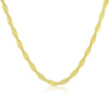 Layered Necklaces for Women 14k Gold Plated Chain Necklace Set Chunky Herringbone Snake Rope Box Cuban Link Chain for Women Layering Stack Choker - Twisted Herringbone 2x3mm 16.5inch Gold