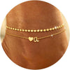 Gold Initial Ankle Bracelets for Women Heart Anklets - Gold Letter a
