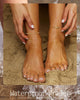 Gold Initial Ankle Bracelets for Women Heart Anklets - view 2