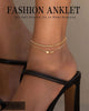 Gold Initial Ankle Bracelets for Women Heart Anklets - view 3