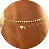 Gold Initial Ankle Bracelets for Women Heart Anklets - Gold Letter X