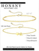 Gold Initial Ankle Bracelets for Women Heart Anklets - view 5