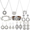 20 Pcs Bohemian Jewelry Set for Women Western Turquoise Jewelry Set - White