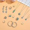 20 Pcs Bohemian Jewelry Set for Women Western Turquoise Jewelry Set - view 4