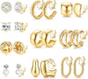 10 Pairs Clip On Earrings for Women Non Pierced Earrings Set - main view