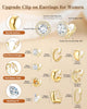 10 Pairs Clip On Earrings for Women Non Pierced Earrings Set - view 2