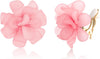 Fashion Flower Clip On Earrings For Women Cute Lovely Acrylic Flower Earrings No piercing Earrings - main view
