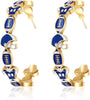 Game Day Earrings for Women ( Heavy Earrings) Football Earrings for Fashion Football Sports Jewelry Game Day Outfit Accessories - Blue