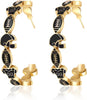 Game Day Earrings for Women ( Heavy Earrings) Football Earrings for Fashion Football Sports Jewelry Game Day Outfit Accessories - Black