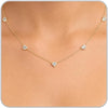 Dainty Silver Gold Necklaces for Women Station Choker Simulated Diamond Necklace Simple Layering CZ Necklace Jewelry Gifts - Gold Heart