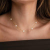 Dainty Silver Gold Necklaces for Women Station Choker Simulated Diamond Necklace Simple Layering CZ Necklace Jewelry Gifts - view 4