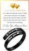 I Fcking Love You Ring For Women, Open Adjustable Stainless Steel Engraved Heart Spiral Wrap Twist Vintage Promise Rings Inspirational Jewelry for - I Love You Black #2
