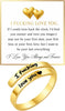 I Fcking Love You Ring For Women, Open Adjustable Stainless Steel Engraved Heart Spiral Wrap Twist Vintage Promise Rings Inspirational Jewelry for - I Love You Gold #2