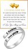I Fcking Love You Ring For Women, Open Adjustable Stainless Steel Engraved Heart Spiral Wrap Twist Vintage Promise Rings Inspirational Jewelry for - I Love You Silver #2