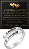 I Fcking Love You Ring For Women, Open Adjustable Stainless Steel Engraved Heart Spiral Wrap Twist Vintage Promise Rings Inspirational Jewelry for - I Love You Silver #4