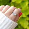 I Fcking Love You Ring For Women, Open Adjustable Stainless Steel Engraved Heart Spiral Wrap Twist Vintage Promise Rings Inspirational Jewelry for - view 2
