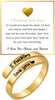 I Fcking Love You Ring For Women, Open Adjustable Stainless Steel Engraved Heart Spiral Wrap Twist Vintage Promise Rings Inspirational Jewelry for - I F*cking Love You Gold