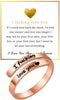 I Fcking Love You Ring For Women, Open Adjustable Stainless Steel Engraved Heart Spiral Wrap Twist Vintage Promise Rings Inspirational Jewelry for - I Love You Rose Gold