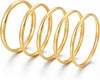 Chunky Gold Bangle Bracelets for Women with Dainty 14k Gold Plated Big Stackable Bangles Set Statement Cuff Bracelet Stack Fashion Jewelry Gifts - 5 Gold african bangles
