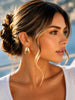 10 Pairs Chunky Gold Hoop Earrings for Women, Trendy Set - view 2