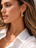 10 Pairs Chunky Gold Hoop Earrings for Women, Trendy Set - view 3