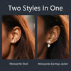 2.6Ct Moissanite Earring Jacket for Studs Drop Diamond Earrings for Women - view 3
