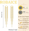 Long Gold Dangle Earrings for Women, 14K Plated Tassel Earring - view 3