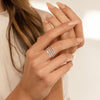 Silver Stackable Rings for Women Statement Gold Band Ring Sets - view 3