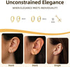 Small Gold Huggie Hoop Stud Earrings for Women Ear Stack Set - view 5