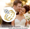 3.5CT Marquise Cut Engagement Ring Set for Women, Adjustable Open CZ - view 6