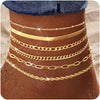 Ankle Bracelets for Women 14K Gold Plated Anklets Set - view 6