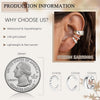 14K Gold/Silver Plated Ear Cuffs Non Piercing Set Clip On Dainty - view 5