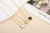 18K Gold Plated Clover Pendant Necklace Set for Women Fashion Four Leaf Clover Necklace Lucky Simple Jewelry Gifts for Women 3Pcs - view 5