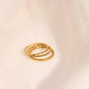 Gold Rings for Women, 14K Gold Plated Thin Ring Set, Trendy Pinky Wedding Bands Engagement Dainty Rings for Women Size 6-11 - view 6