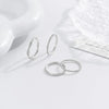 Silver Stackable Rings for Women, CZ Eternity Band Set - view 5