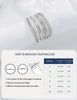 Silver Stackable Rings for Women, CZ Eternity Band Set - view 7