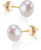 Freshwater Cultured Pearl Stud Earrings, 18K Gold Plated Sterling Silver - main view