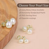Freshwater Cultured Pearl Stud Earrings, 18K Gold Plated Sterling Silver - view 3