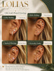 14K Gold Plated Flat Back Earrings - Surgical Stainless Steel Stud Hoop Earrings for Women Cute Stud Earring Set Small Huggie Hoops Cartilage Earring - view 4