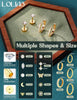 14K Gold Plated Flat Back Earrings - Surgical Stainless Steel Stud Hoop Earrings for Women Cute Stud Earring Set Small Huggie Hoops Cartilage Earring - view 7