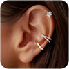 3Pcs Ear Cuffs Non Piercing for Women, Dainty Clip on Earrings - 3pcs-hoop-s